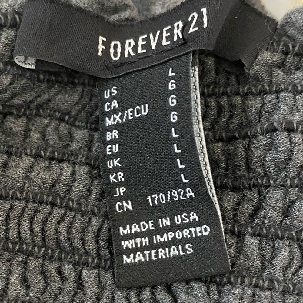 FOREVER 21 Gray Ruffle Trim Tube Top - L - Picture 5 of 6